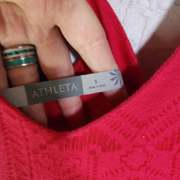 Athleta Red Aztec Racerback Maxi Dress Size Small - Picture 6 of 10